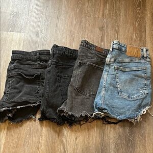 Wild Fable Distressed Black and Blue Jean Shorts
